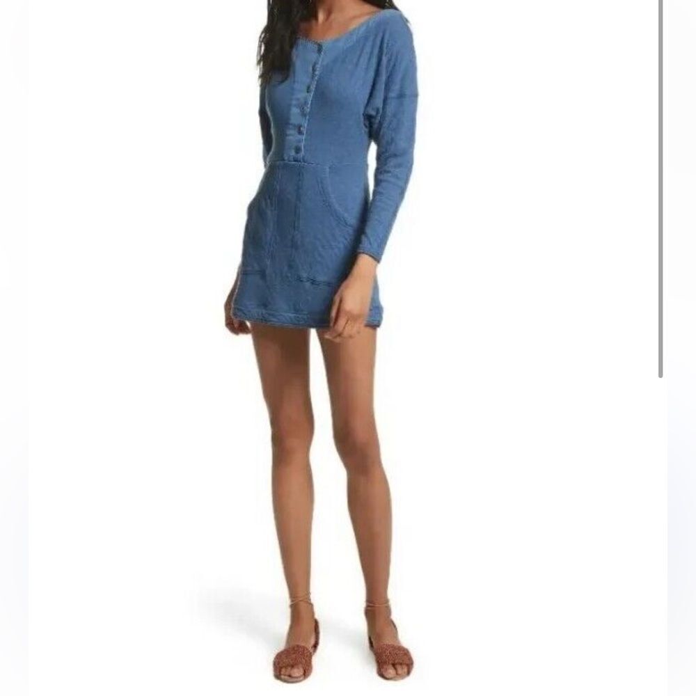 Free People Blue Sweatshirt dress